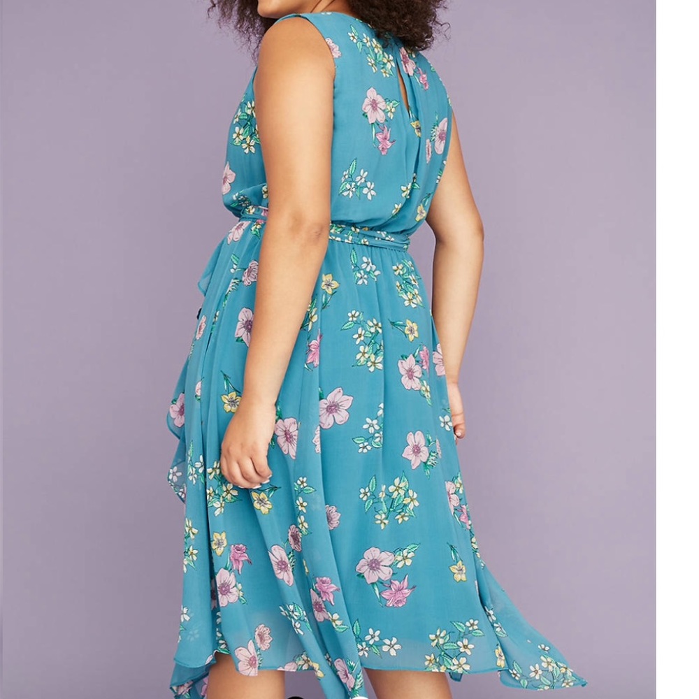 NWT SIZE 12👗Chiffon Sharkbite Midi Dress 👗 - Picture 3 of 4